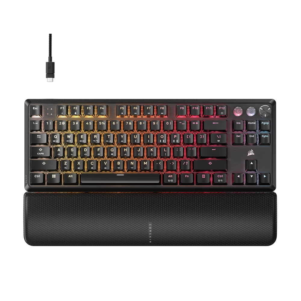 커세어 K70 PRO TKL MGX 래피드트리거 마그네틱축 한글(블랙 & 화이트)